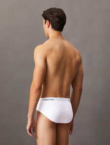 Icon Cotton 彈力低腰三角內褲 2 件套組, White, hi-res
