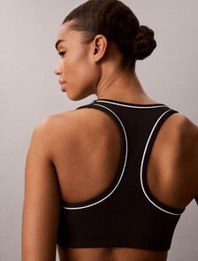 Quick-Dry Racerback Sports Bra, Black, hi-res