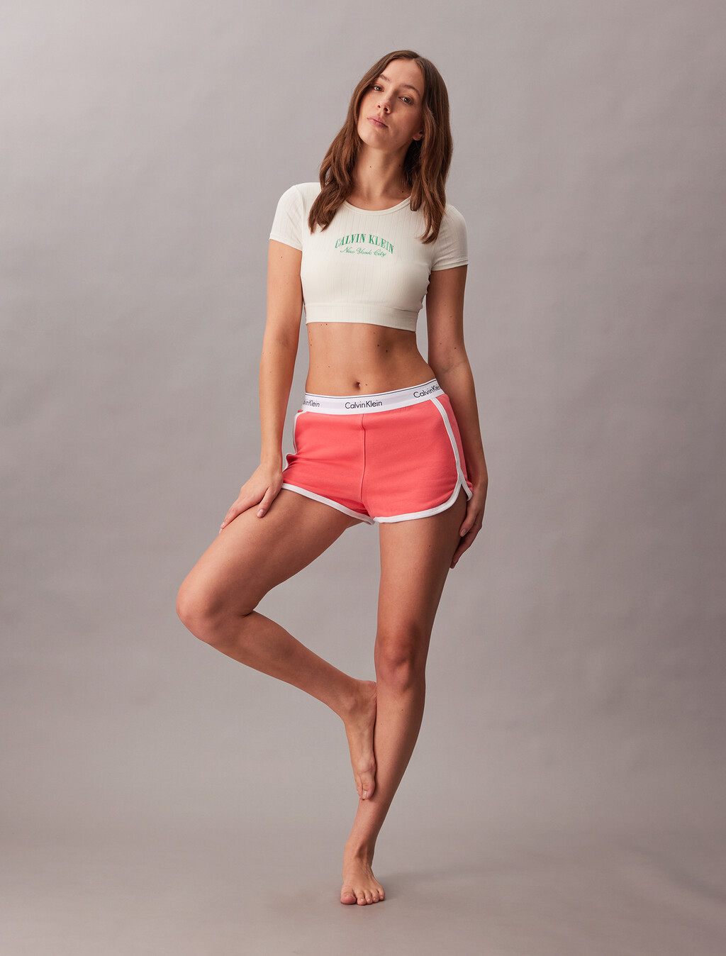 Icon Cotton Sleep Shorts, CALYPSO CORAL, hi-res