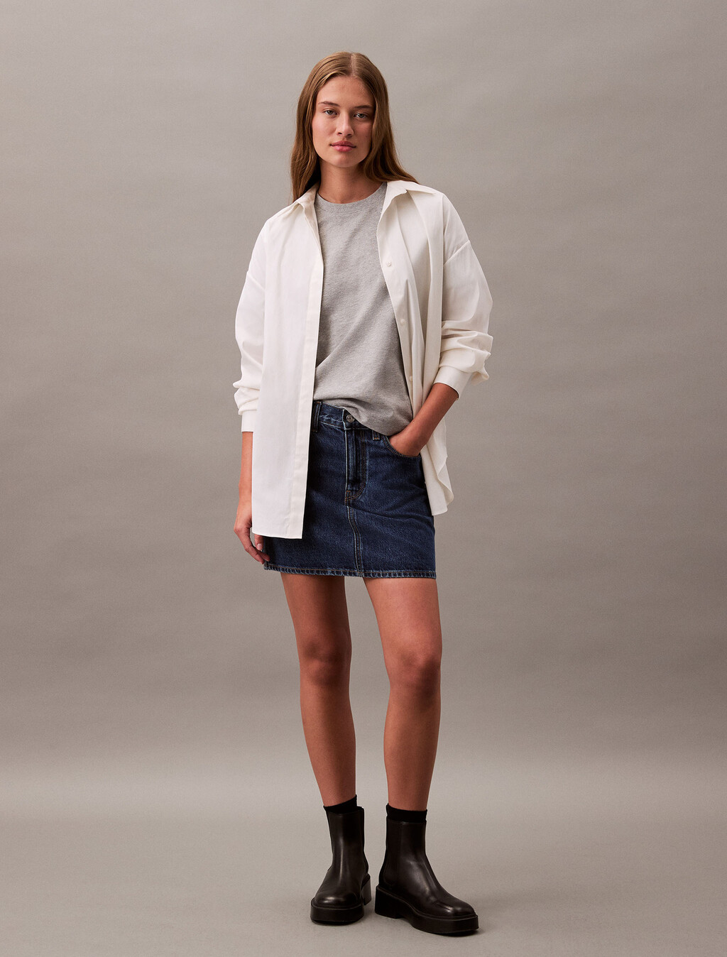 CLASSIC SLIM T 恤, HEROIC GREY HEATHER CM1BK 08, hi-res