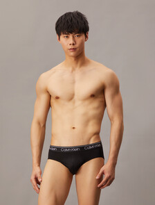 Microfiber Stretch 3-Pack Hip Brief, 3 Black, hi-res