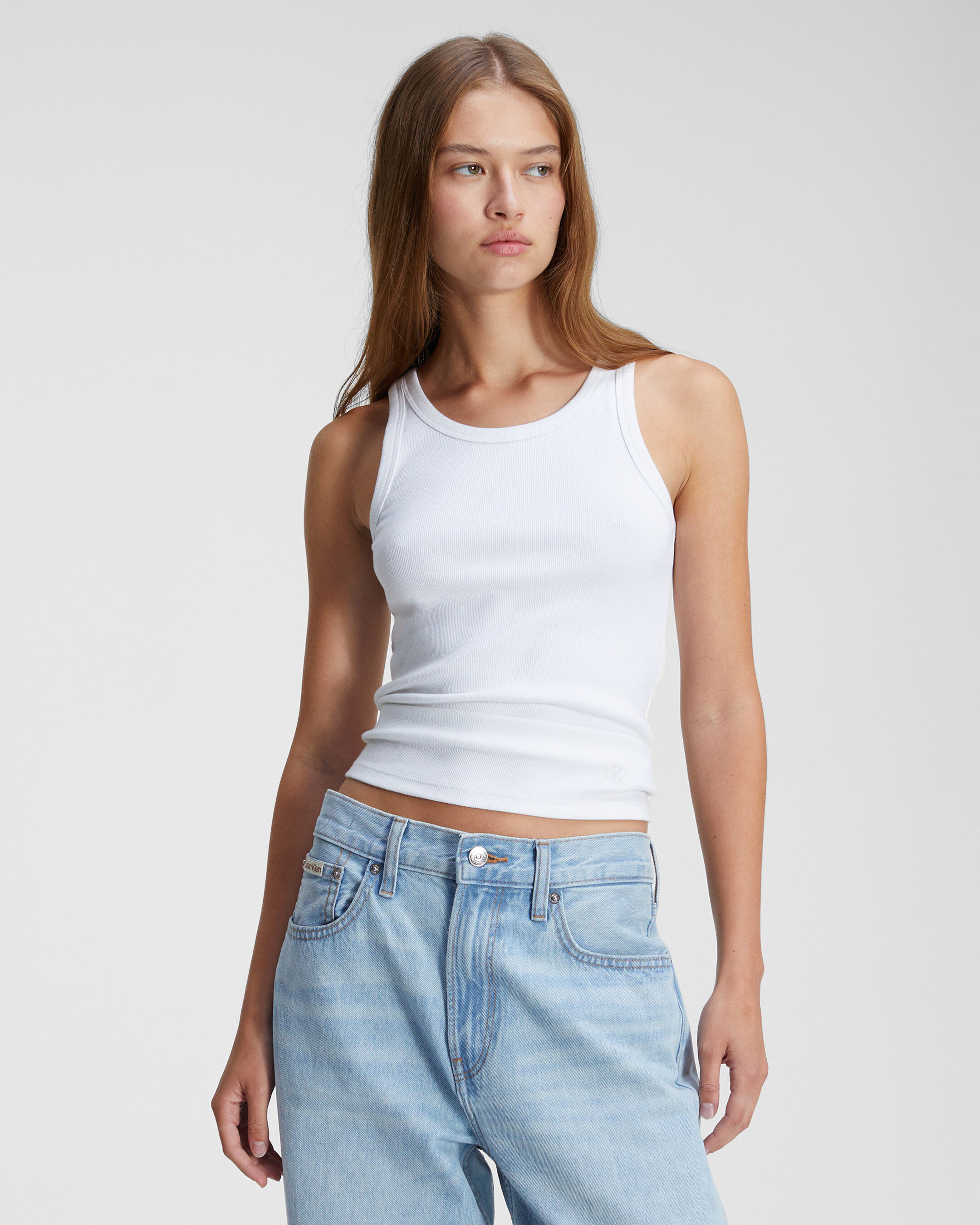 Contour Rib Tank white Calvin Klein Hong Kong