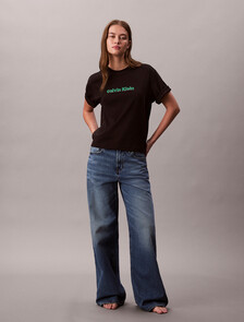 Embroidered Logo Graphic Classic T-Shirt, Black, hi-res