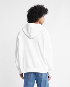 Archive Logo Zip Fleece Hoodie, Brilliant White, hi-res