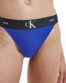 CK ONE 棉質高衩丁字褲, Clematis Blue, hi-res