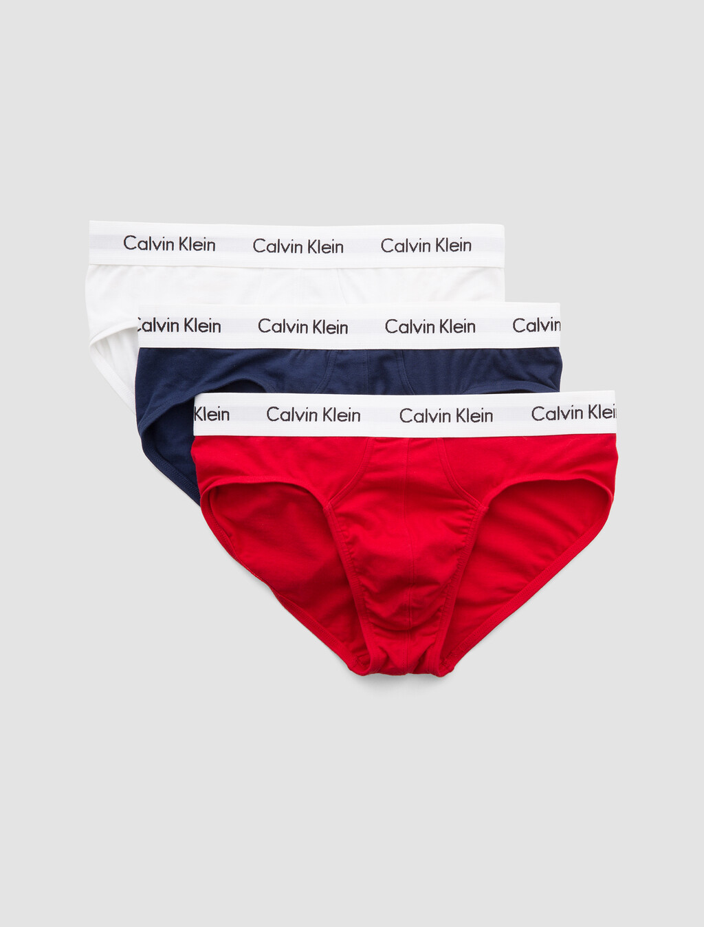 3 Pack Hip Briefs, Multi White/ Pyro Blue/Red Ginger, hi-res