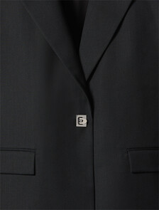 寬鬆剪裁西裝外套, Black, hi-res