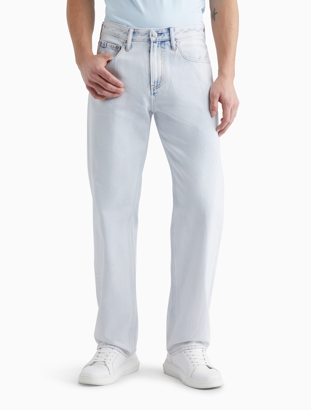 Light Blue 90s Straight Jeans, Denim Light, hi-res