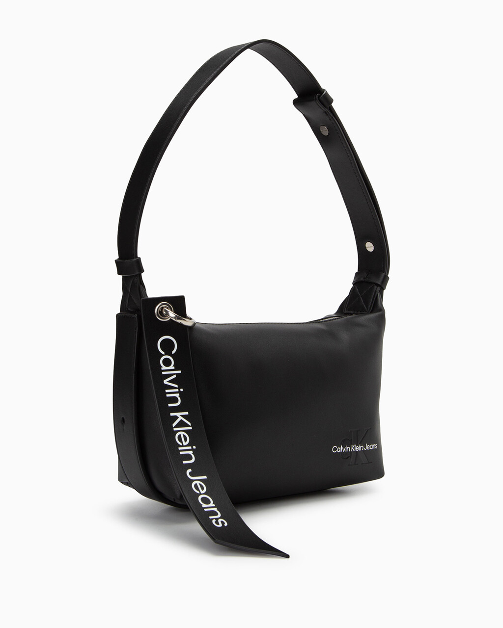 SCULPTED ROUND BAG WITH LOGO TAG, BLACK, hi-res