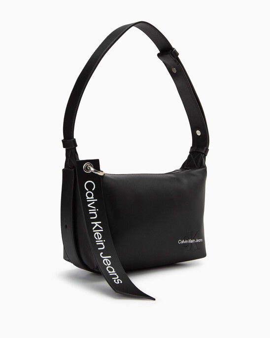 SCULPTED ROUND BAG WITH LOGO TAG