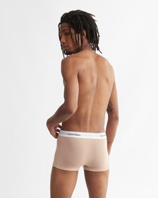 MODERN COTTON 彈性自然色低腰內褲 3 件裝, Black/Warm Bronze/Cedar, hi-res