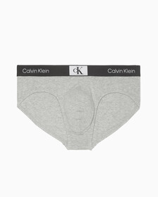CALVIN KLEIN 1996 COTTON HIPSTER BRIEF, Grey Heather, hi-res