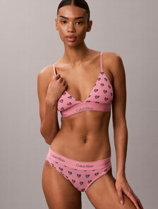 Icon Cotton Modal Bikini Briefs, Be Mine CK Calm Pink, hi-res