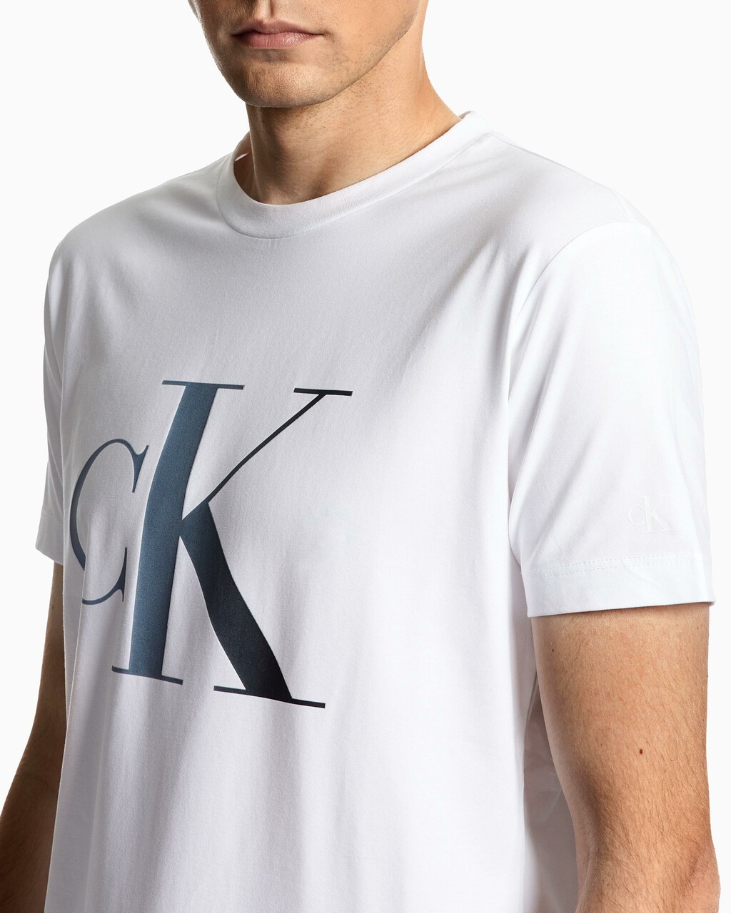 ILLUMINATED MONOGRAM BODY STRETCH 彈性 T 裇, Bright White, hi-res