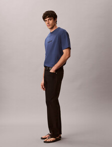 Calvin Logo Crew Neck Tee, Dark Denim, hi-res