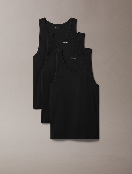 Cotton Microfiber Stretch Tank Tops 3-Pack