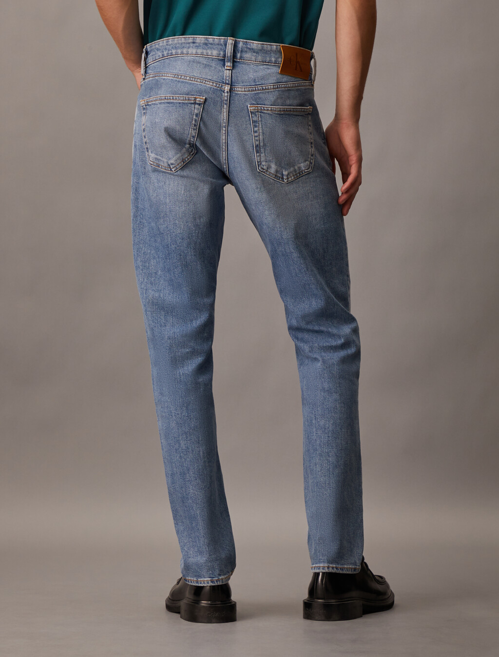 復古直筒義大利牛仔褲, Denim Light, hi-res