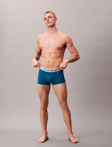 Brushed Microfiber Stretch Low Rise Trunk, Teal Marine, hi-res