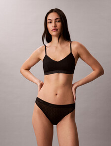 Bralette - Icon Logo Lace, Black, hi-res