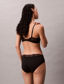 Lightly Lined Full Coverage Bra - Perfectly Fit Lace, Black, hi-res