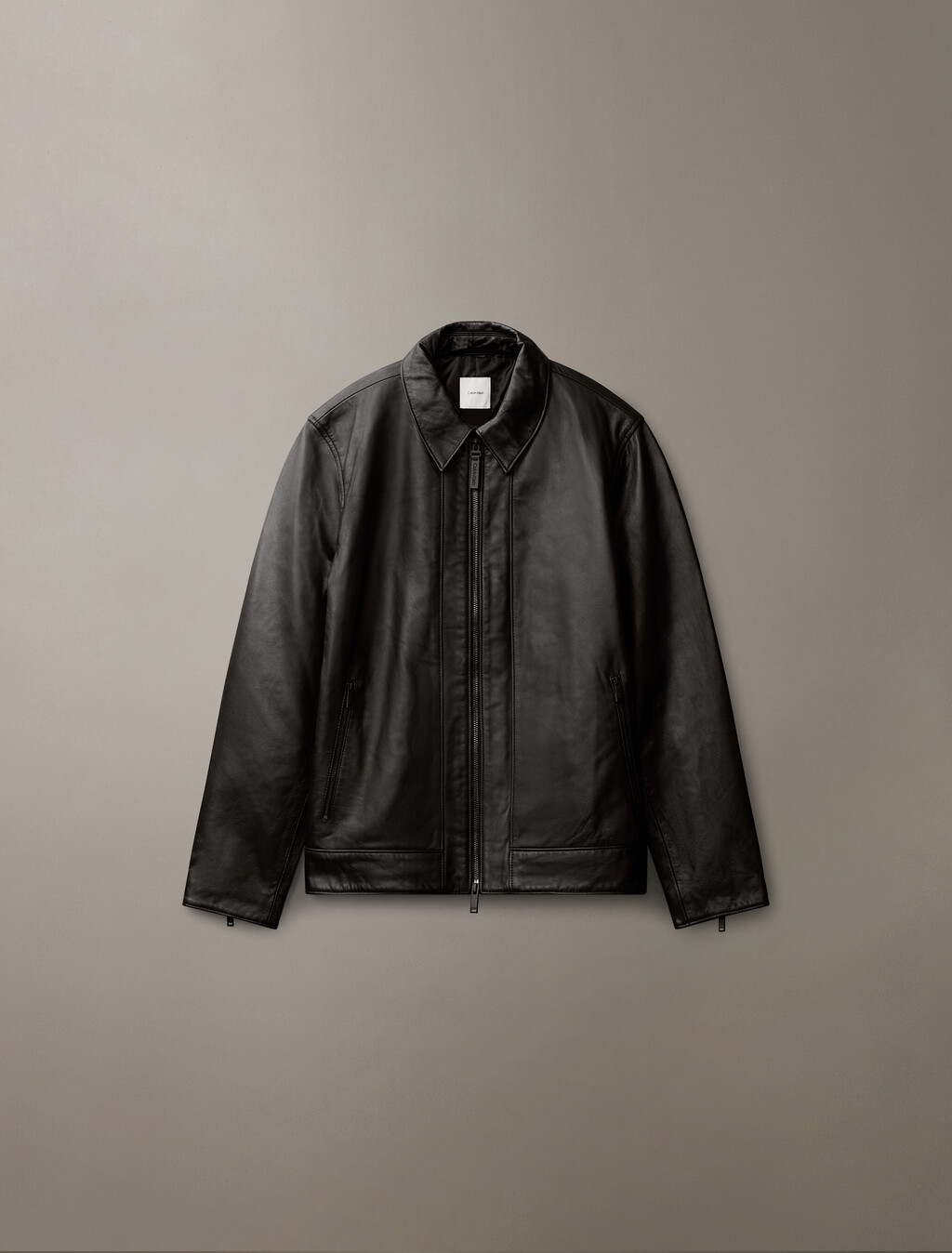 Nappa Leather Short Jacket, Black Beauty, hi-res