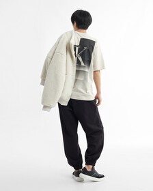 GRADIENT MONOGRAM ORGANIC COTTON TEE, Eggshell, hi-res