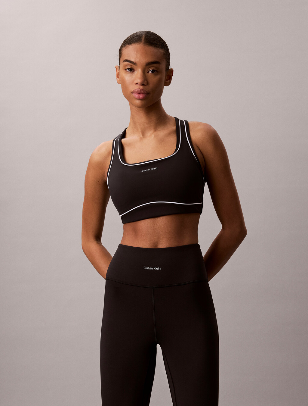 Quick-Dry Racerback Sports Bra, Black, hi-res