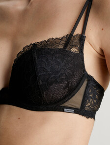 Lace Plunge Bra, BLACK, hi-res