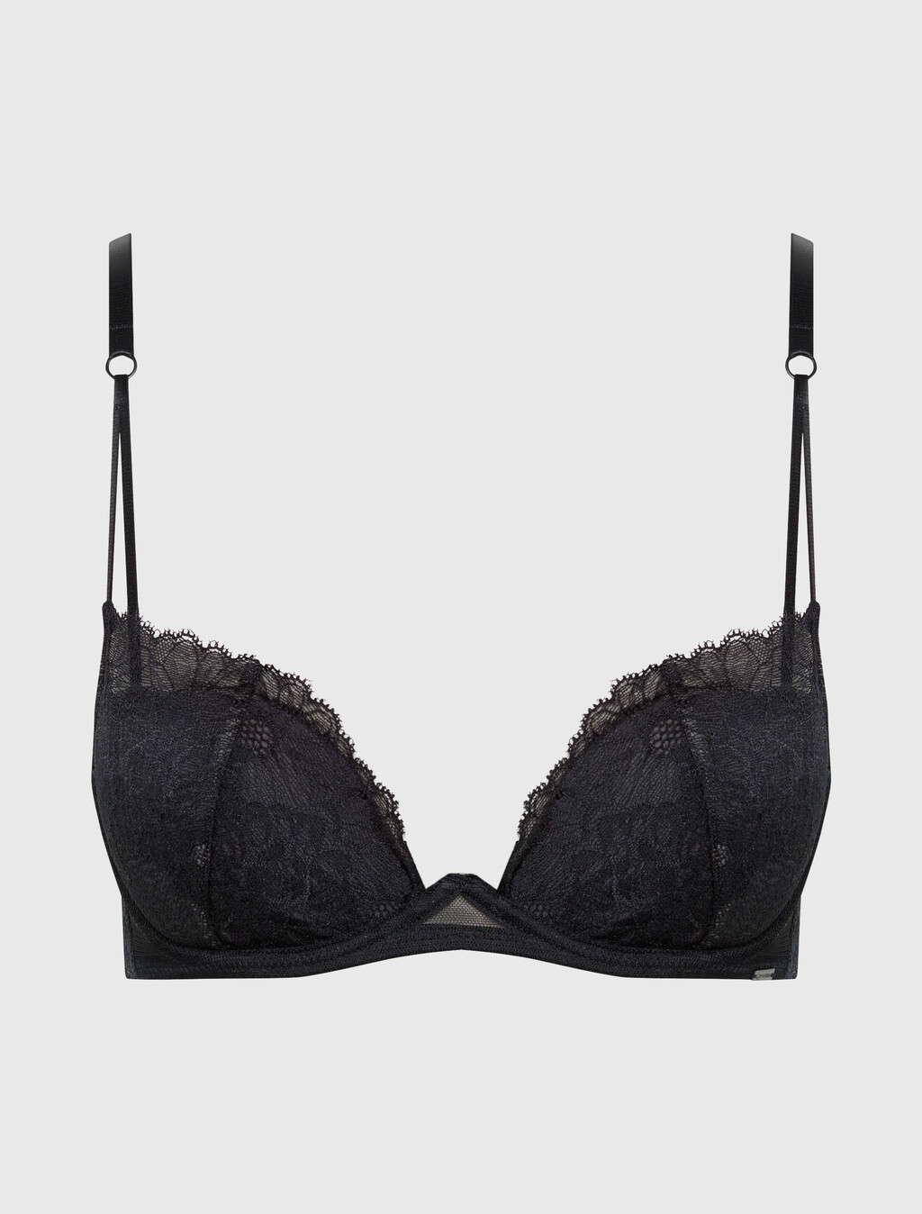 Lace Plunge Bra, BLACK, hi-res