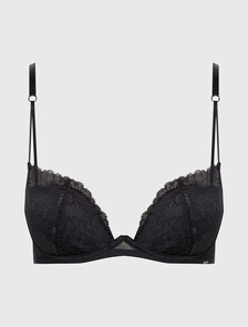 Lace Plunge Bra, BLACK, hi-res