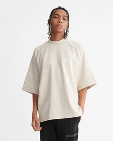 寬鬆版型標誌插肩袖 T 裇, Beige Heather, hi-res