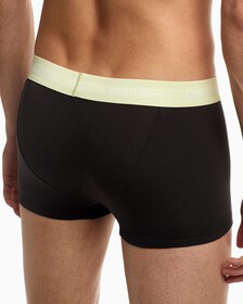 COTTON STRETCH 低腰貼身短版四角褲（3 件組）, BLACK W CLEMATIS WB/BLACK W GREY HTR WB/, hi-res