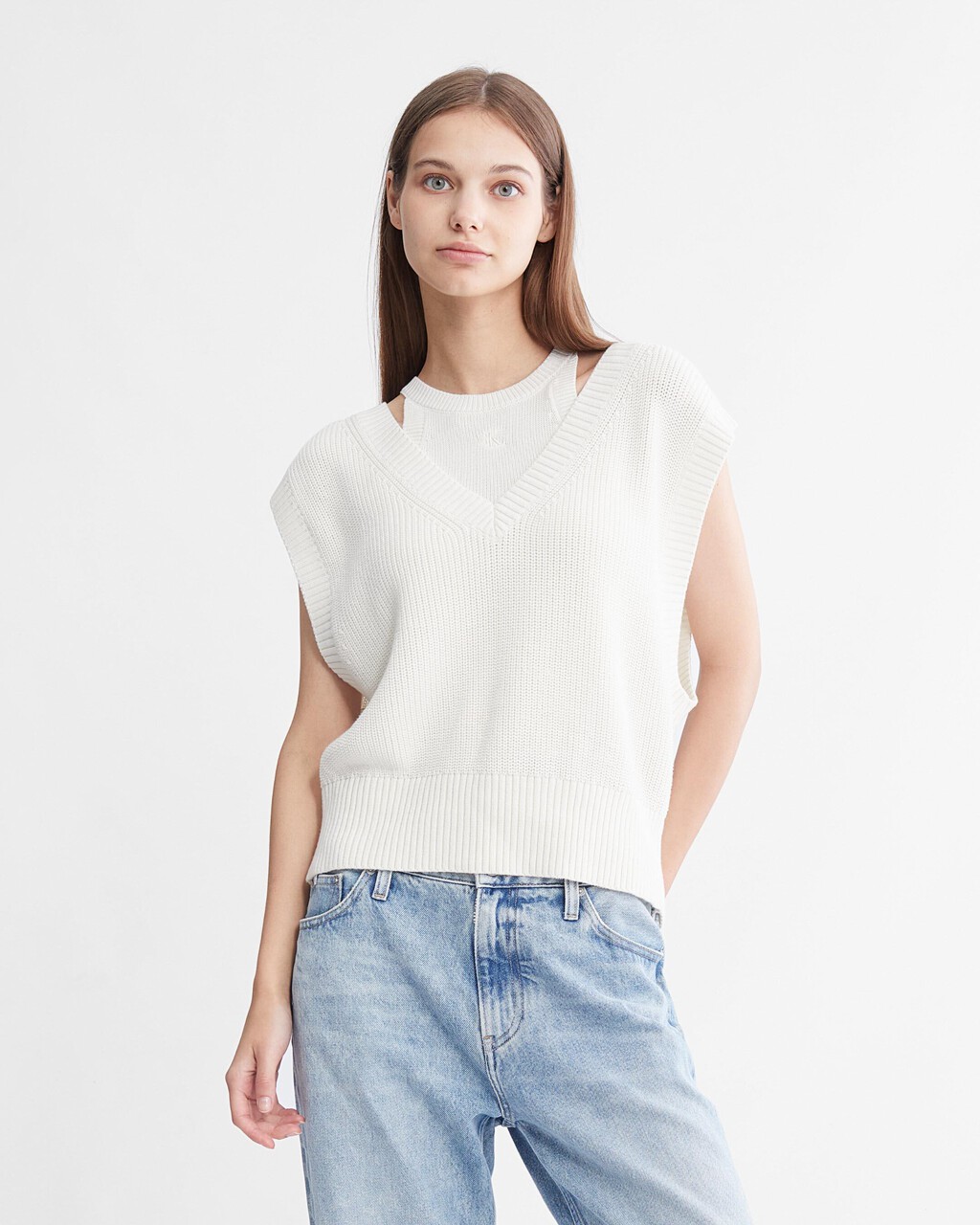 Modern Function 2 In 1 Vest, Ivory, hi-res