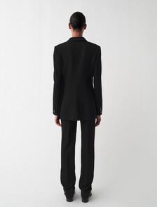 Lucia Slim Trousers, Black, hi-res