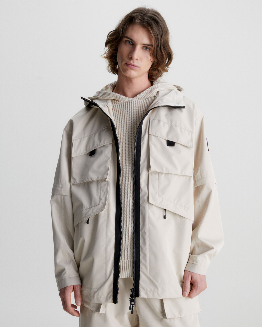 2-In-1 Relaxed Parka Coat, Classic Beige, hi-res