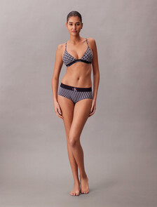 CK Icon 三角比基尼泳衣, 20242 ICON COTTON EMBLEM+BLACK, hi-res