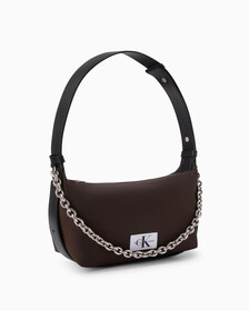 Nylon Chain Shoulder Bag 22Cm, DARK CHESTNUT, hi-res