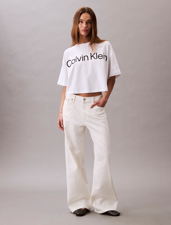 Logo Graphic Boxy Cropped T-Shirt