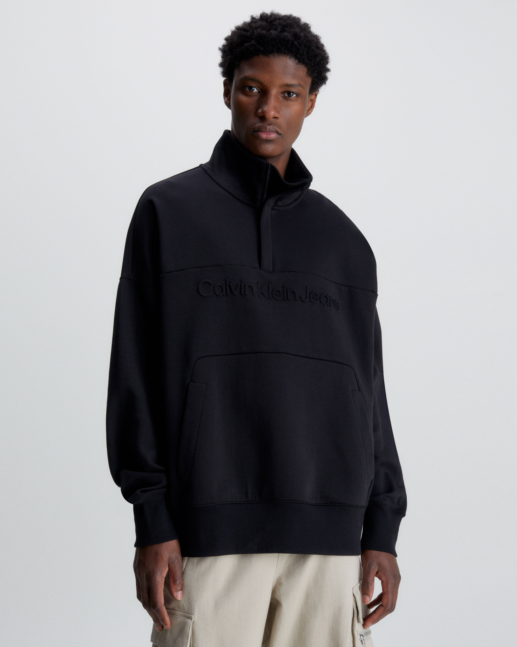 Calvin klein zip neck sweatshirt store