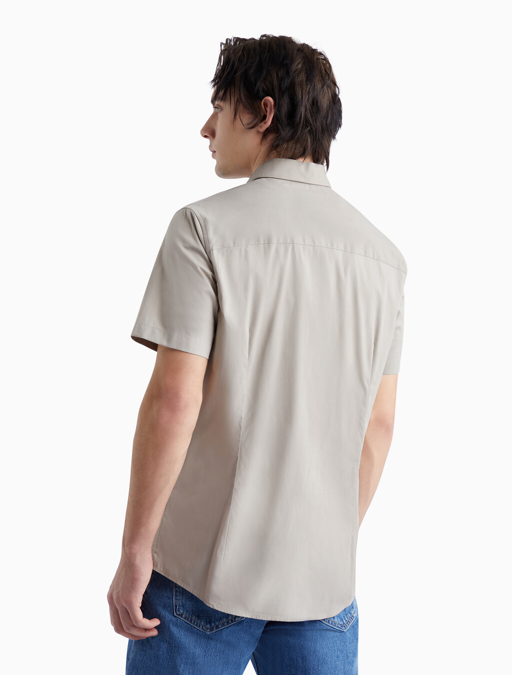 Tonal Monogram Short Sleeve Shirt, PLAZA TAUPE, hi-res