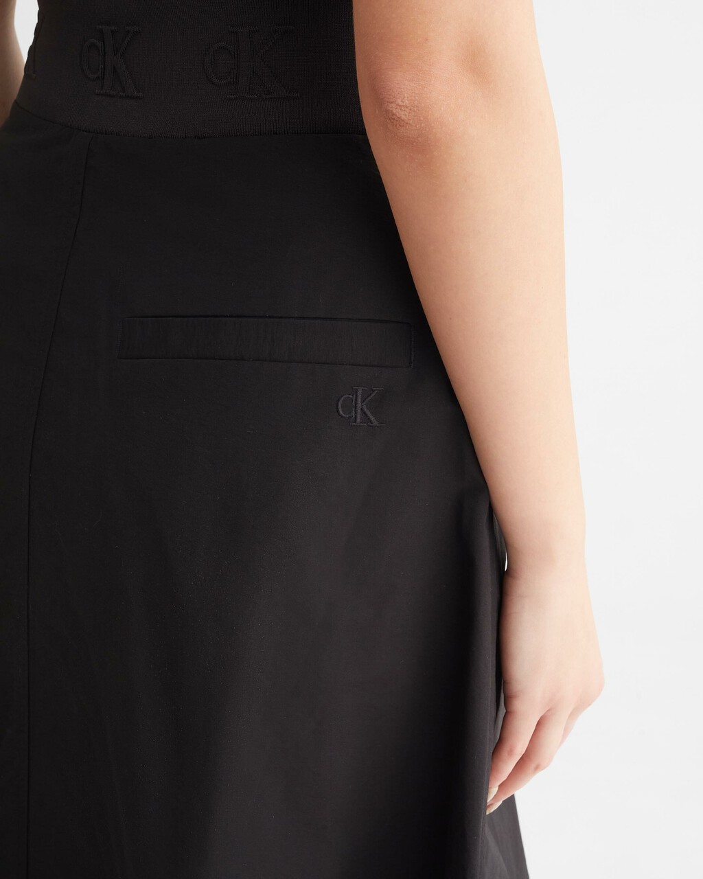PREMIUM CAPSULE FRONT ZIP A LINE SKIRT, Ck Black, hi-res