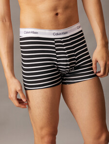 Icon 彈性棉質平口內褲 2 件組, black/ leader stripe black, hi-res