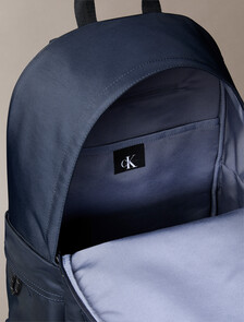 Nylon Monogram Logo Backpack, Dark Sapphire, hi-res