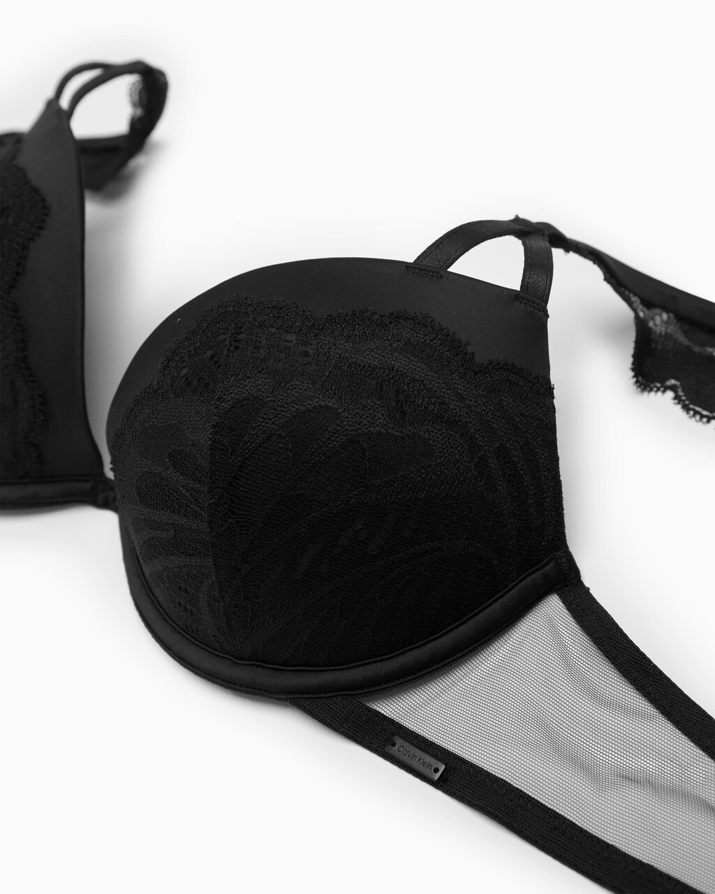 CK Black Bridal Push Up Plunge Bra, Black, hi-res