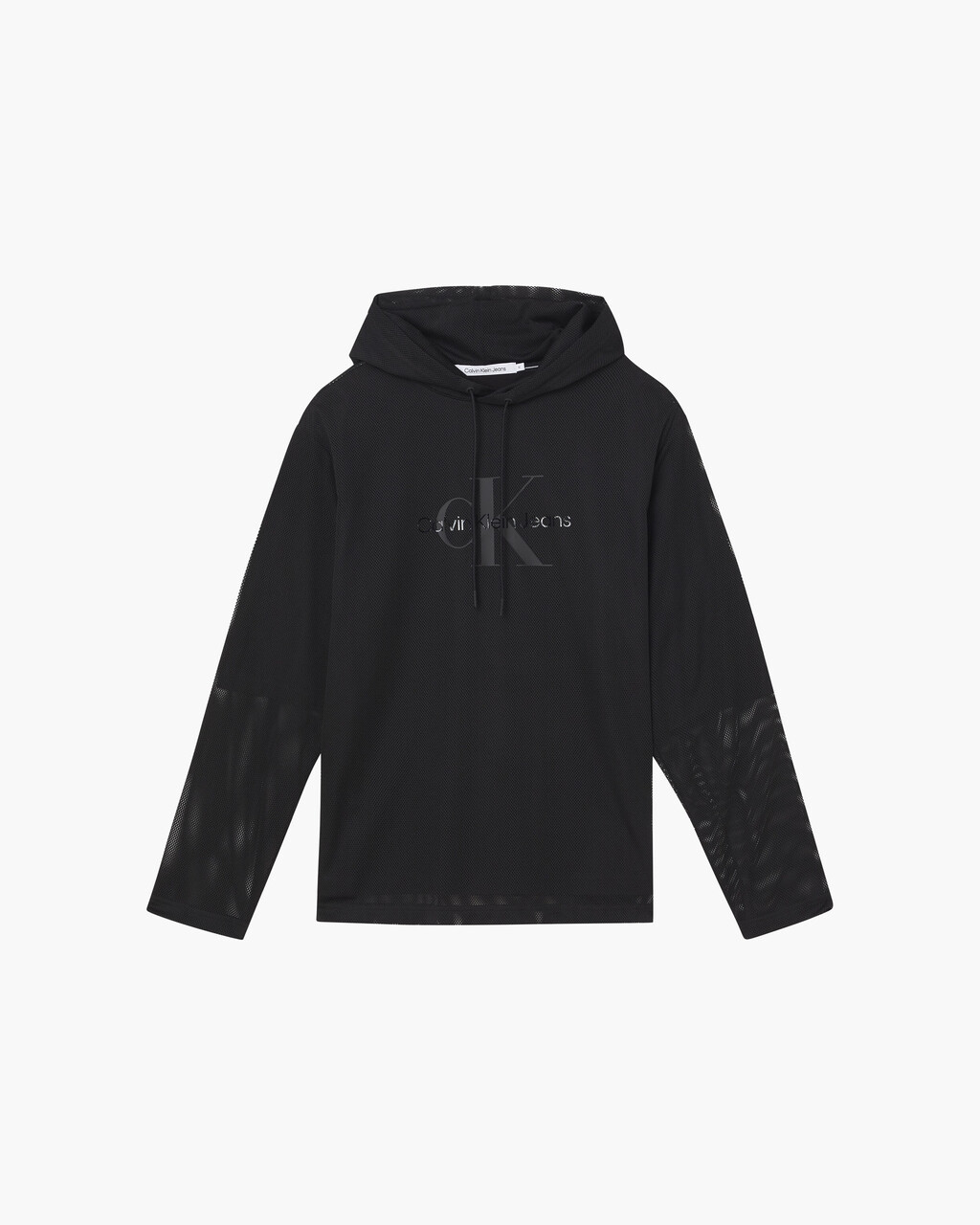 BLACK ARCHIVAL MONOGRAM 網眼連帽衛衣, Ck Black, hi-res