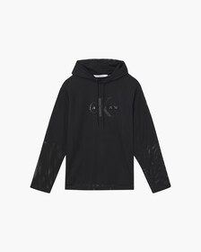 BLACK ARCHIVAL MONOGRAM 網眼連帽衛衣, Ck Black, hi-res