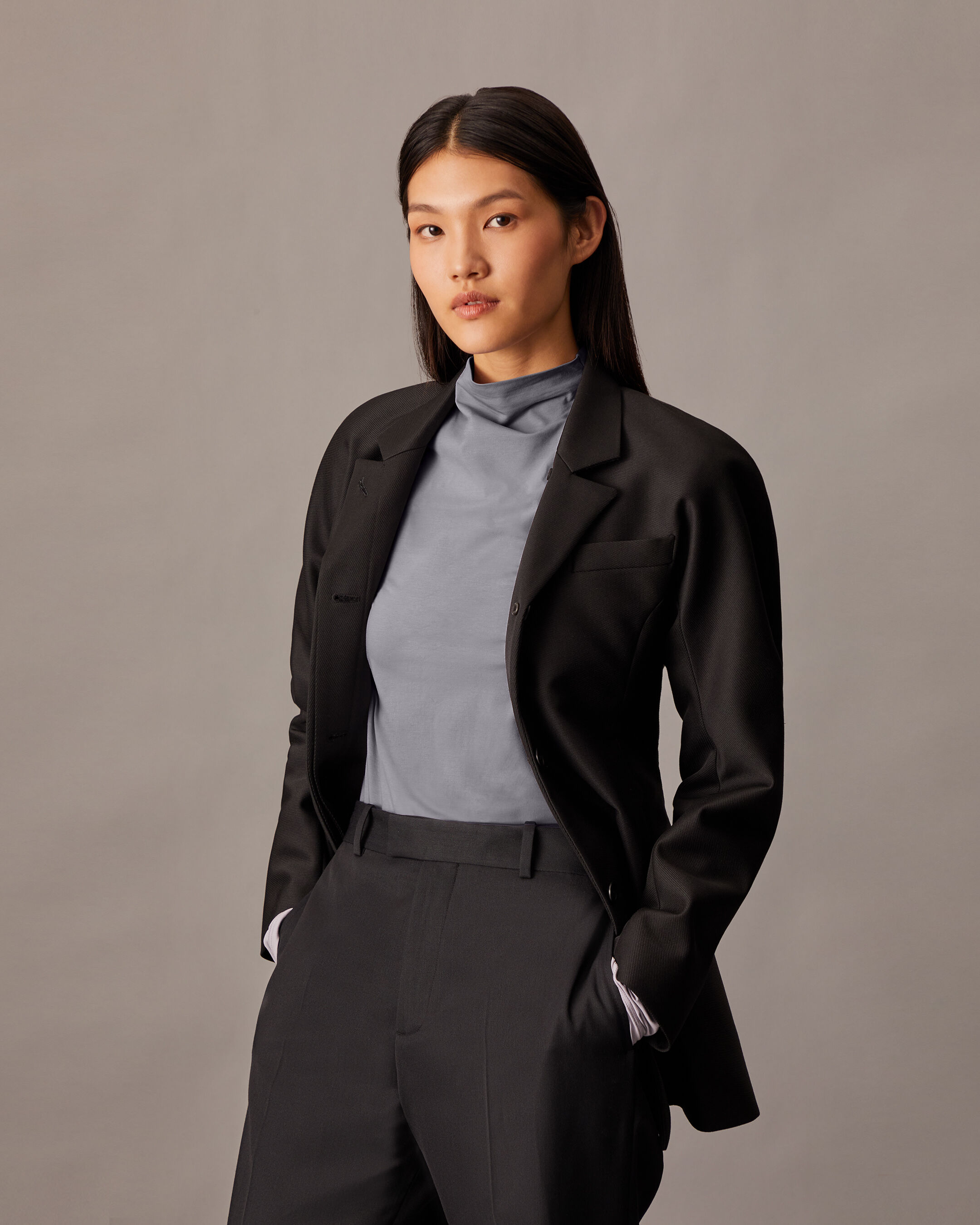 Mock collar dress shirts sales