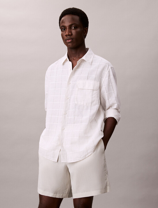 Linen Blend Pull-on Shorts