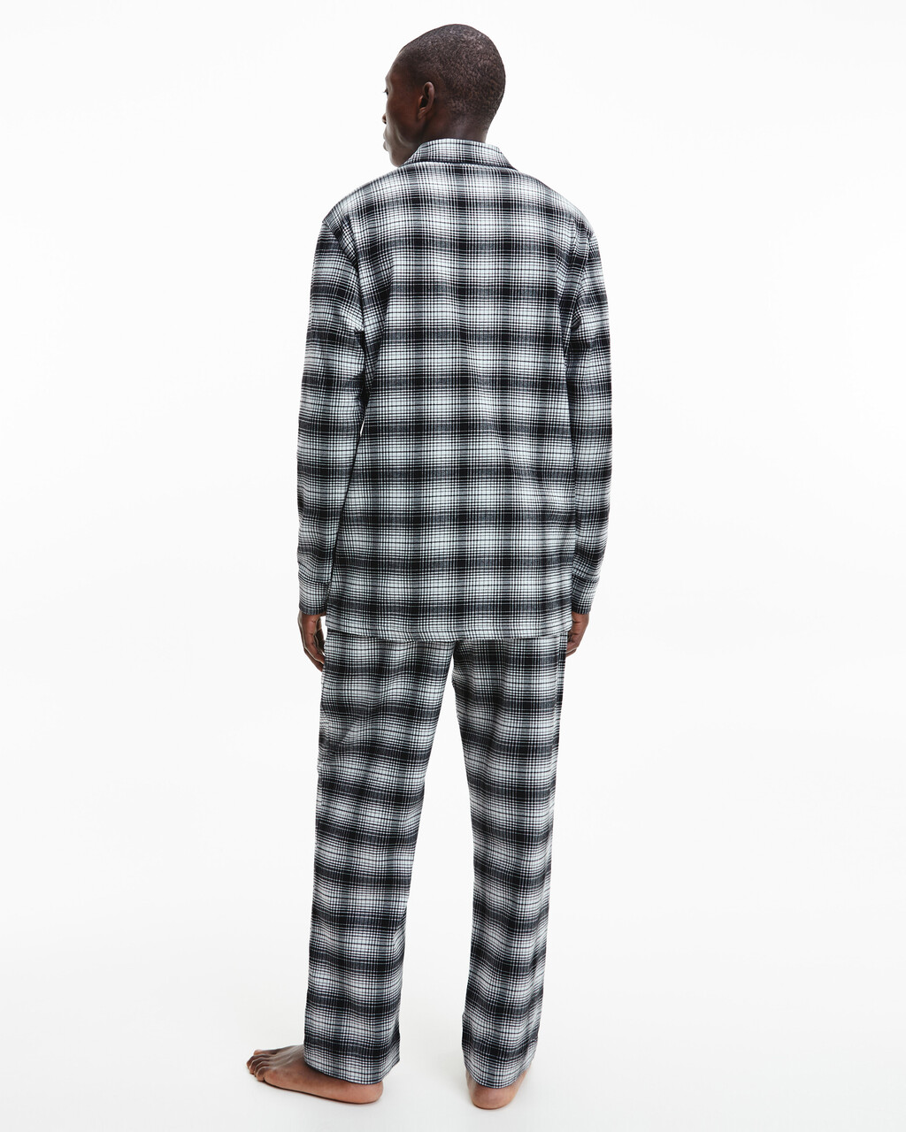 法蘭絨長袖裇衫, CK Shadow Plaid+Black, hi-res