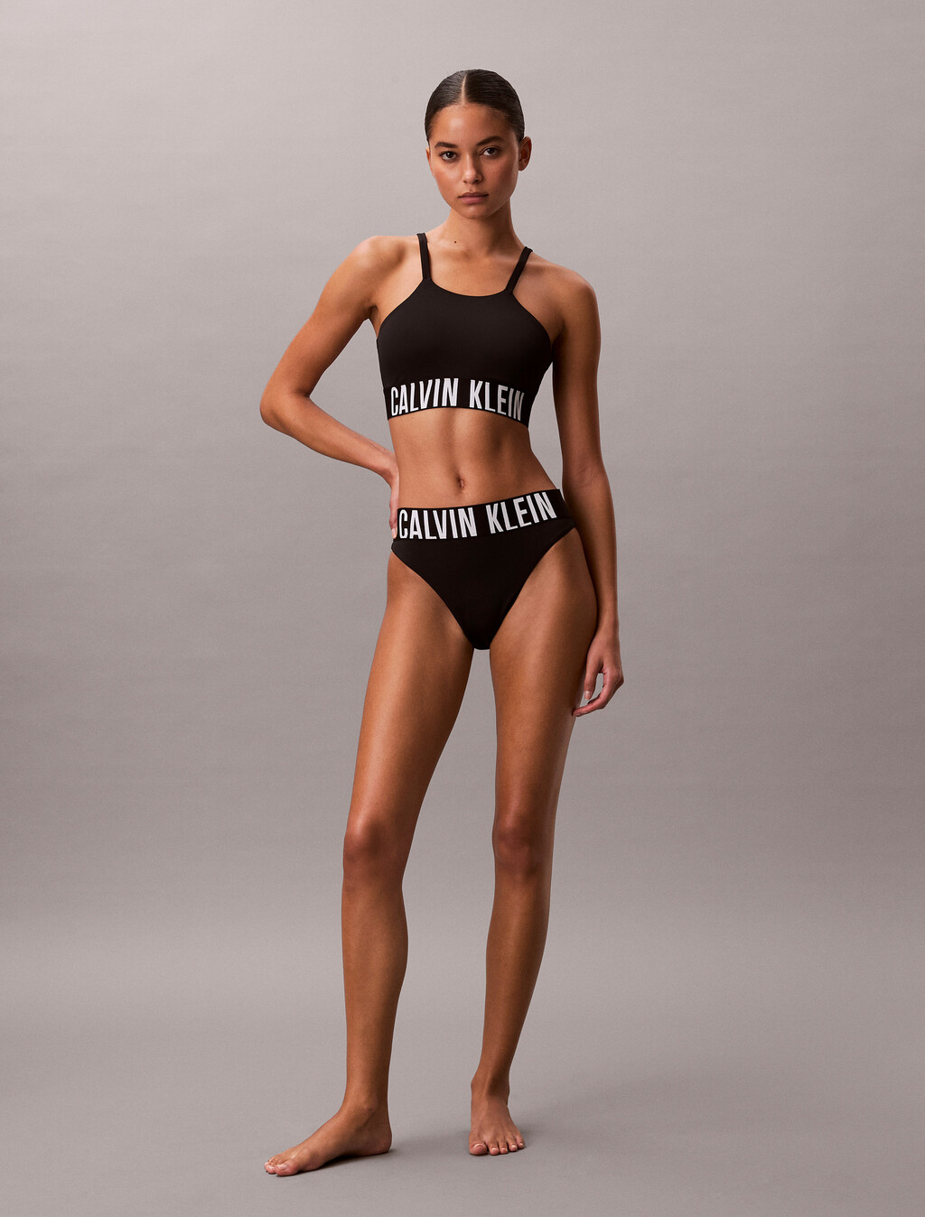 Bralette Bikini Top - Intense Power, Black, hi-res